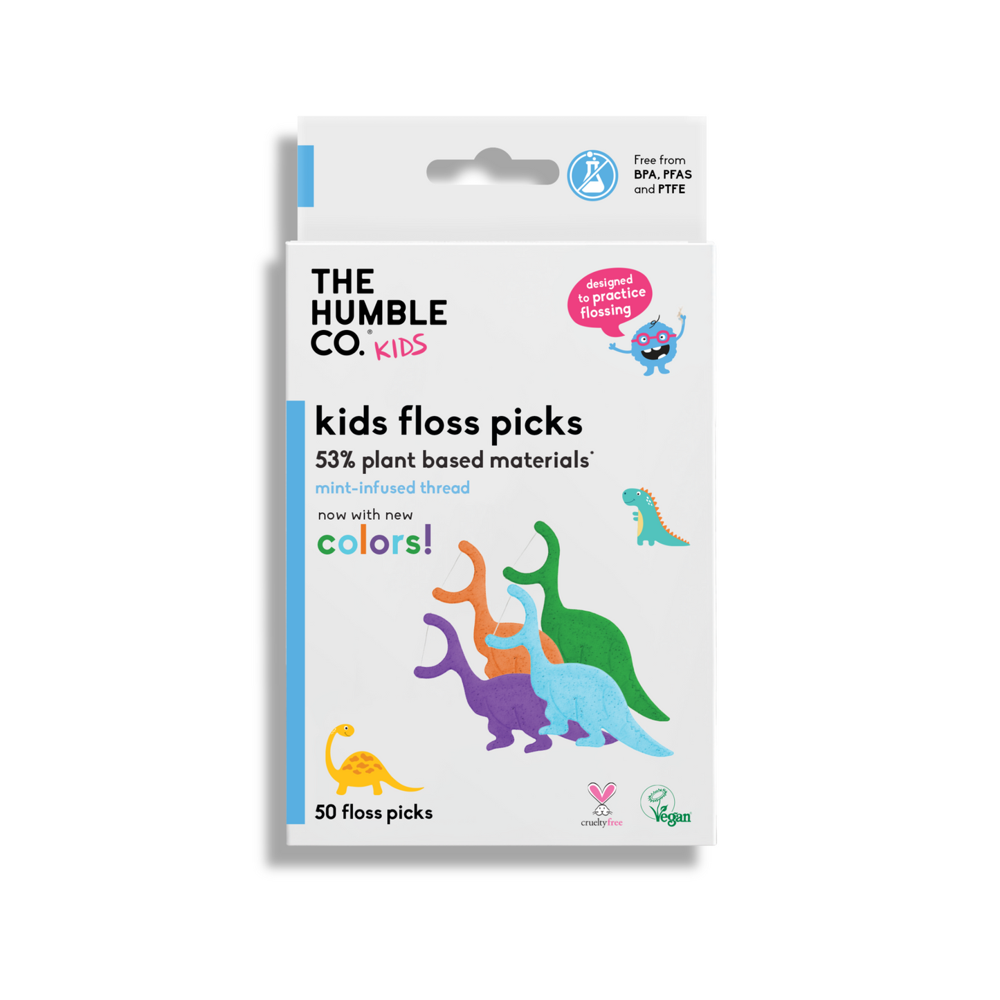 Plant-based Floss Picks - Kids Mint (50 pcs)