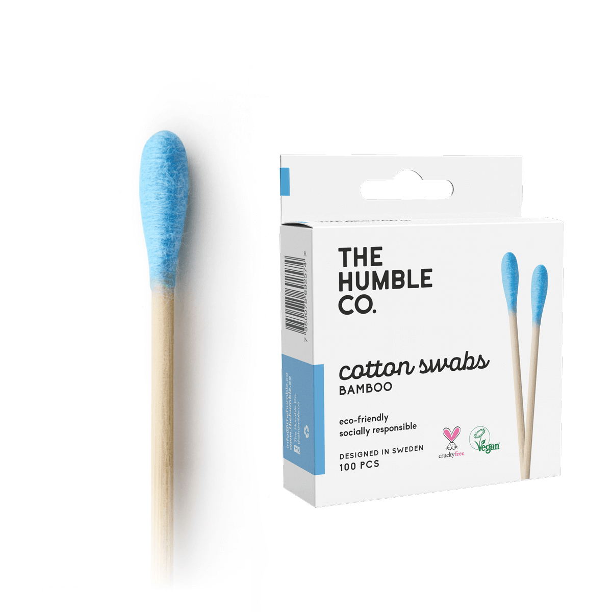 Cotton Swabs - Blue 100-pack - humble-usa