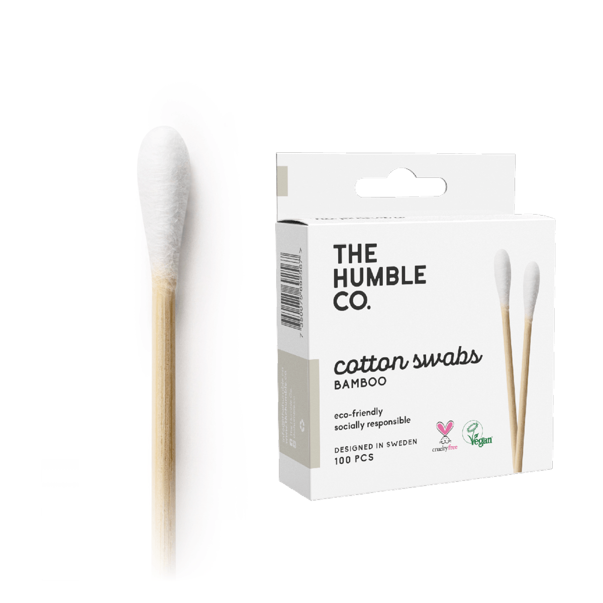 The Humble Co. Biodegradable Cotton Swabs - 100pk
