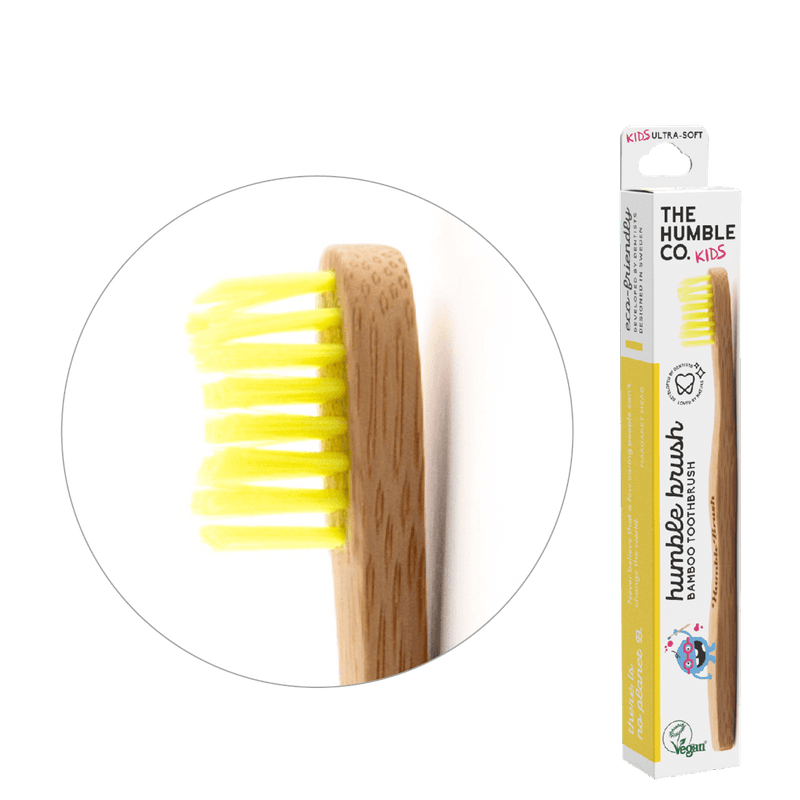 Humble Brush Kids - yellow, ultra-soft bristles - humble-usa