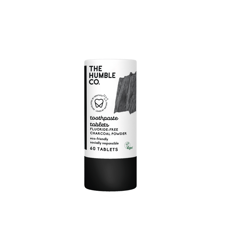 Toothpaste tablets fluoride-free Charcoal - humble-usa