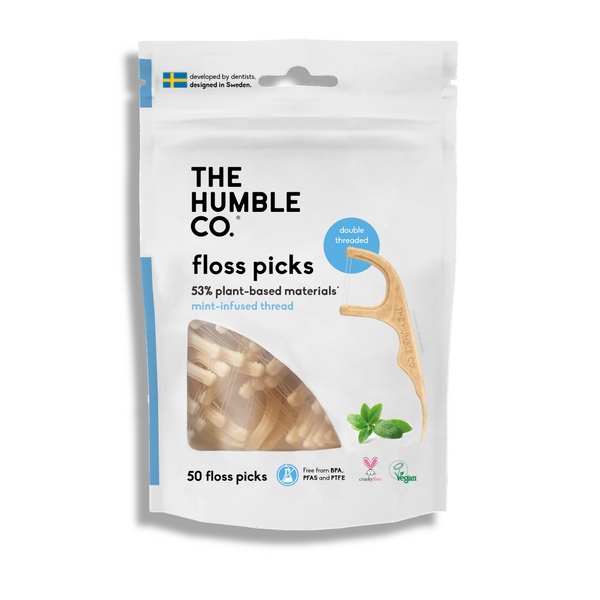 Plant-based Floss Picks - Mint (50 pcs)