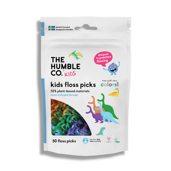 Plant-based Floss Picks - Kids Mint (50 pcs)