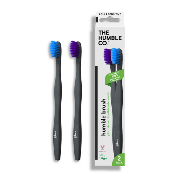 Plant based Toothbrush 2-pack - Sensitive Purple/Blue