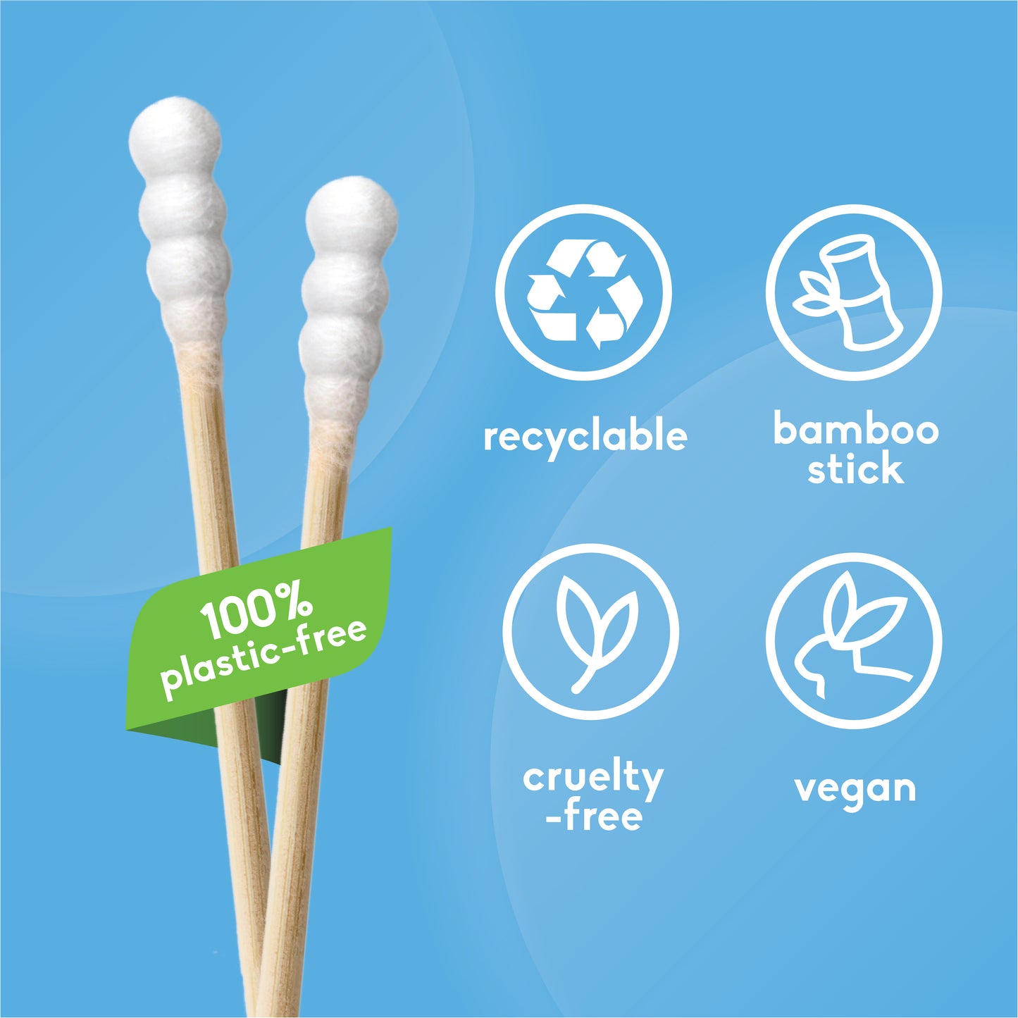 Cotton Swabs - Spiral Tip - White 100-pack
