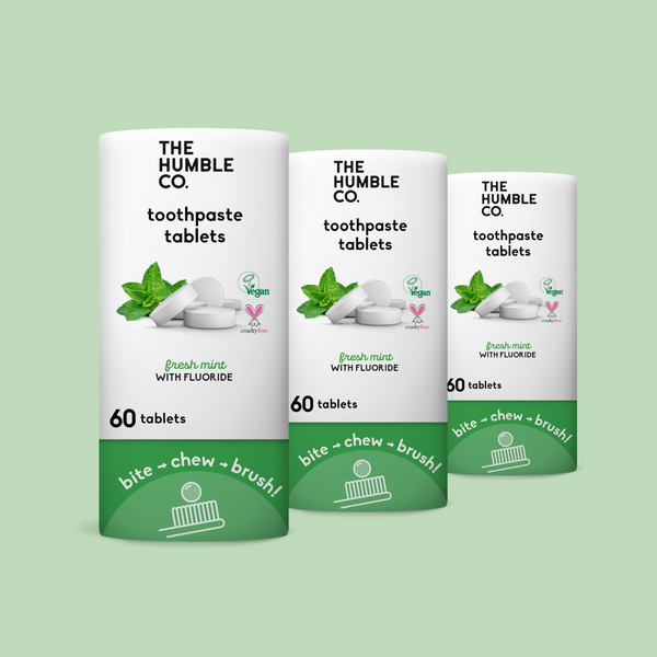 Toothpaste tablets mint with fluoride - 3 pack
