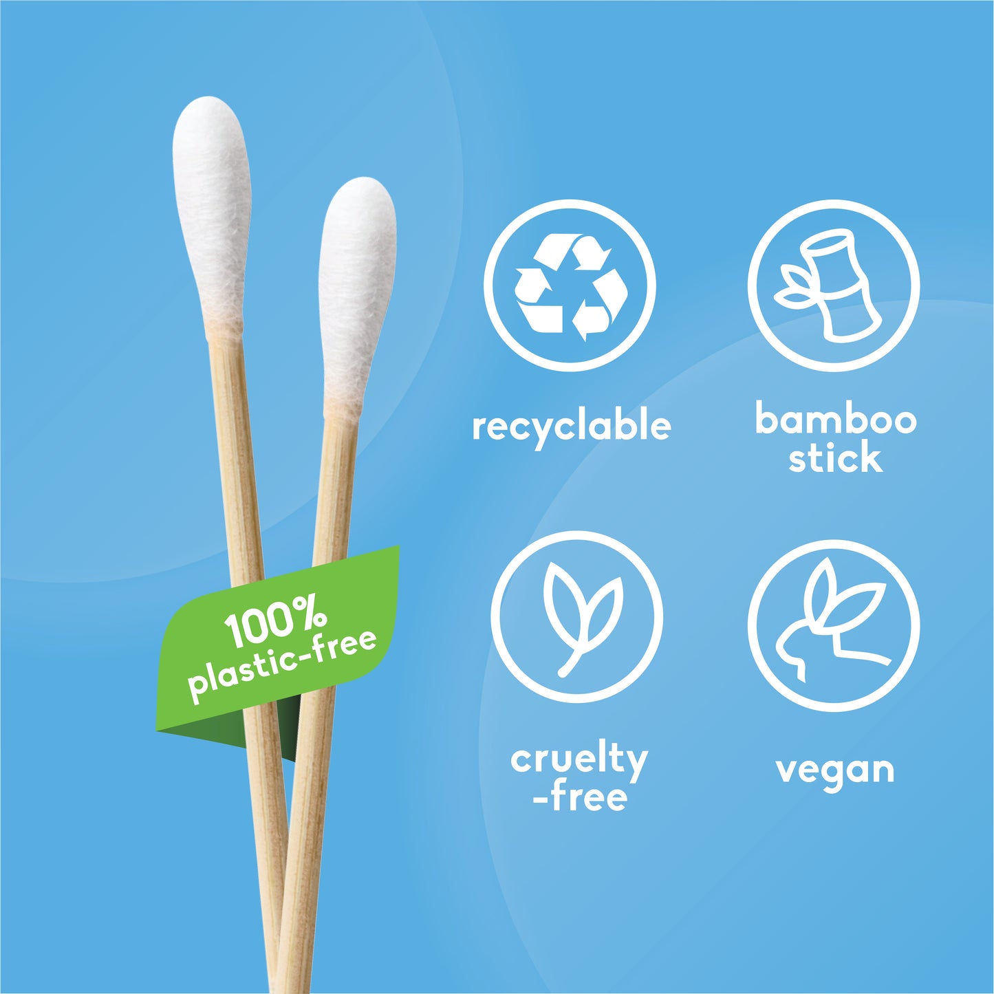 Cotton Swabs - White 100-pack