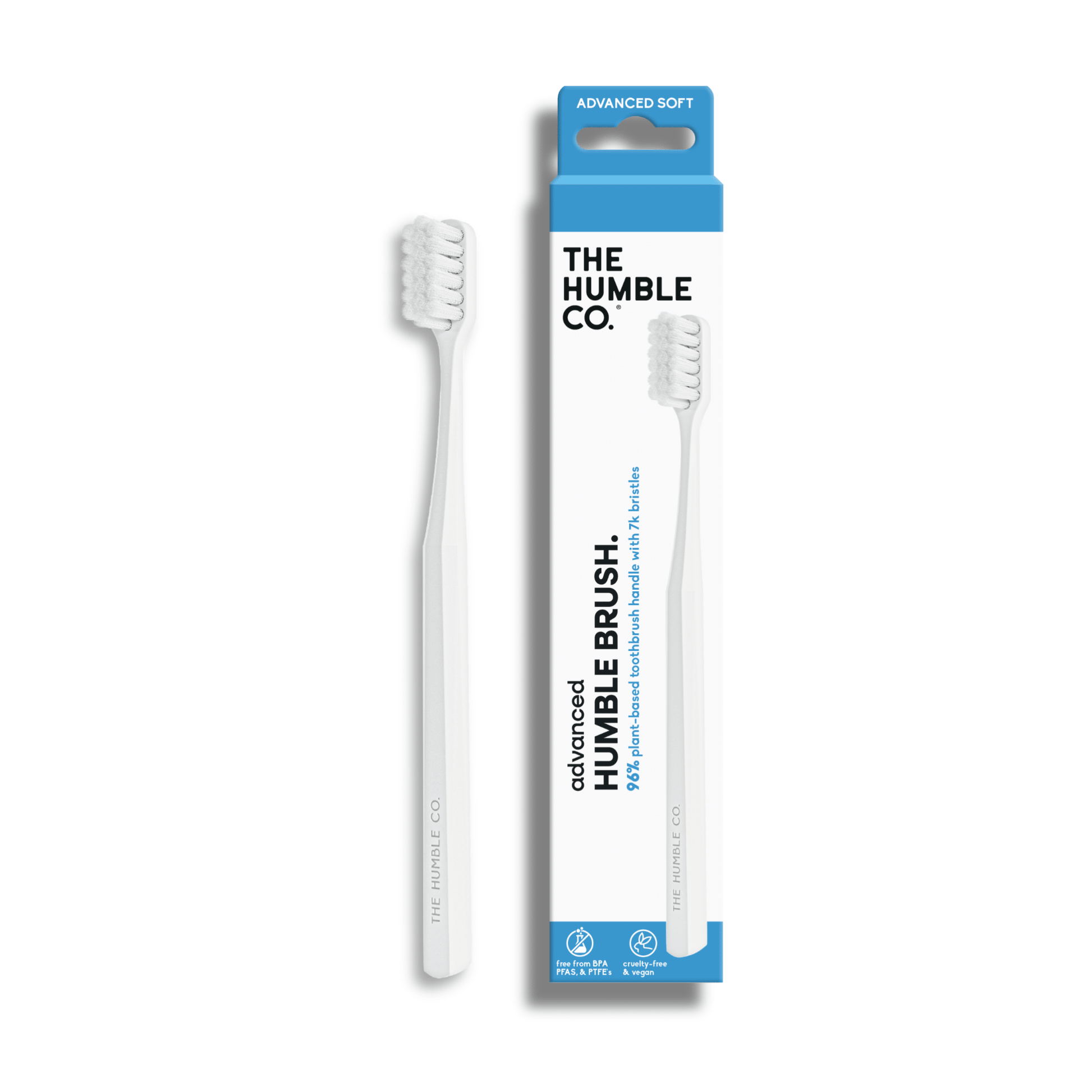 Advanced 7K Plant Based Toothbrush - White - humble - usa