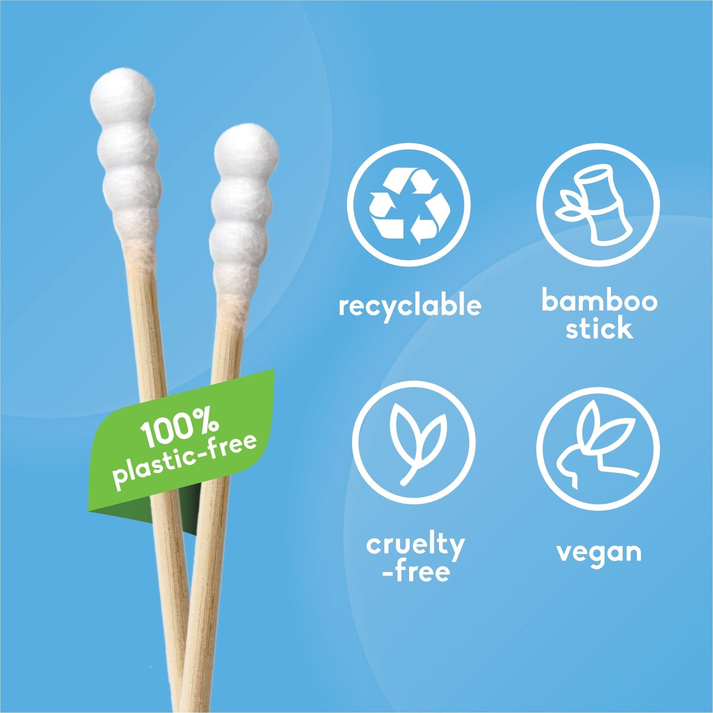 Cotton Swabs - Spiral Tip - White 500 - pack - humble - usa