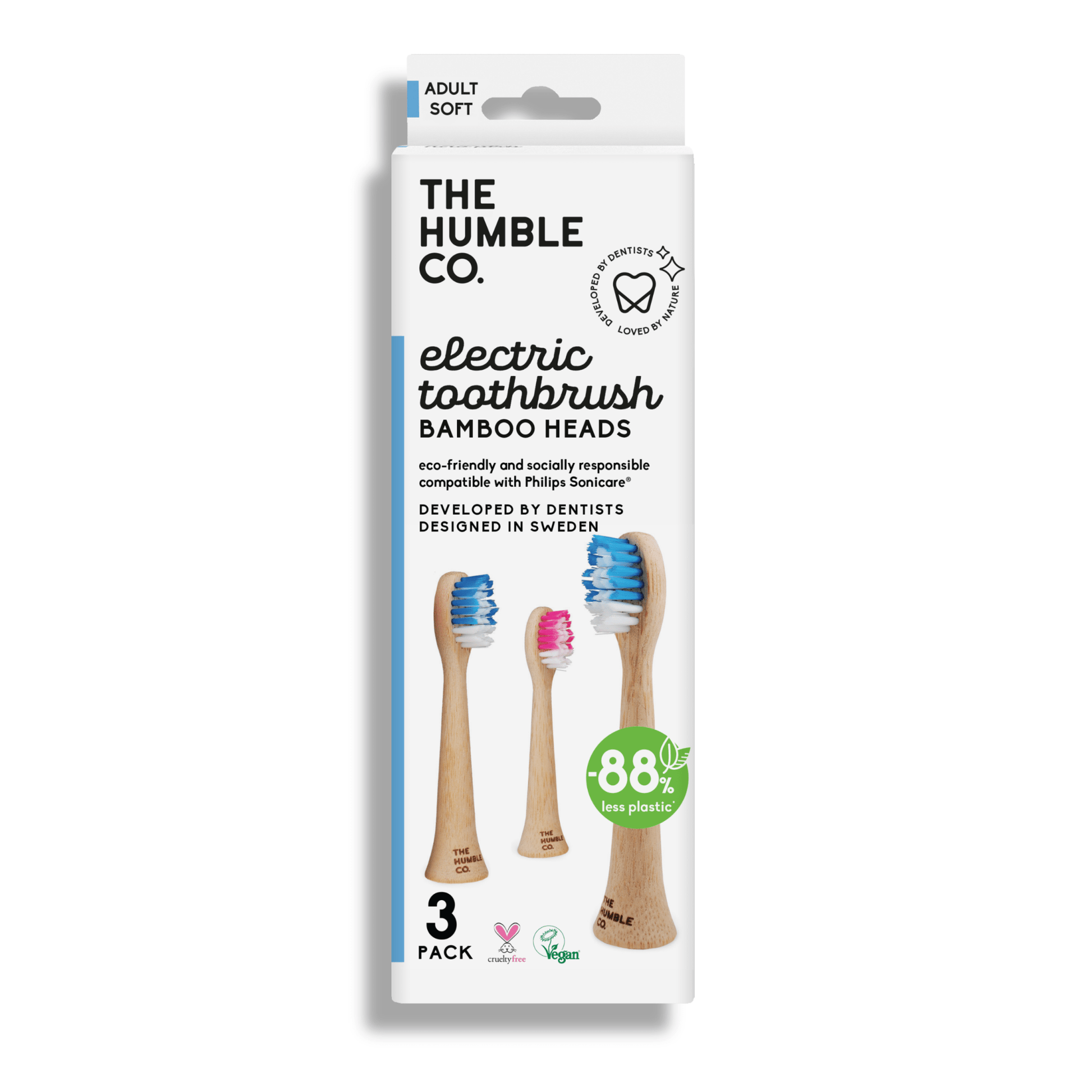 Electric Bamboo Replaceable Head - 3 pack - humble - usa