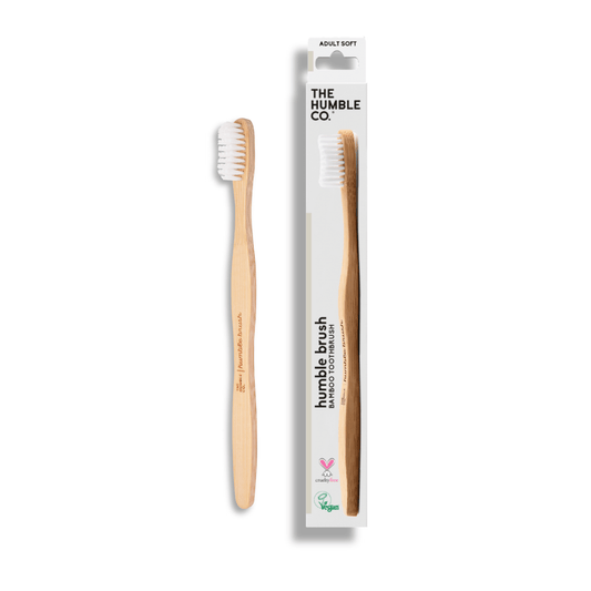 Humble Brush Adult - white, soft bristles - humble - usa