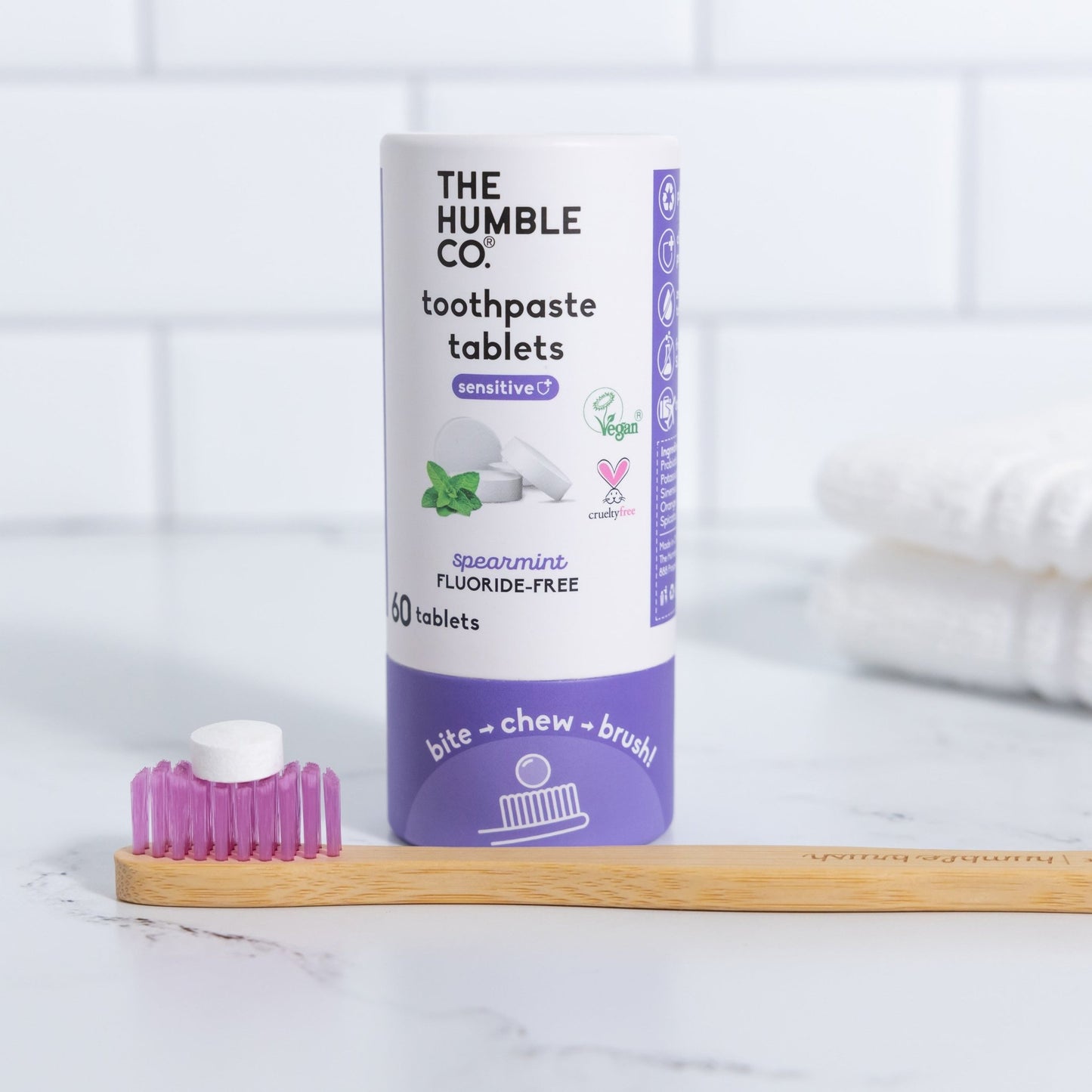 Toothpaste Tablets - Sensitive Spearmint - humble - usa