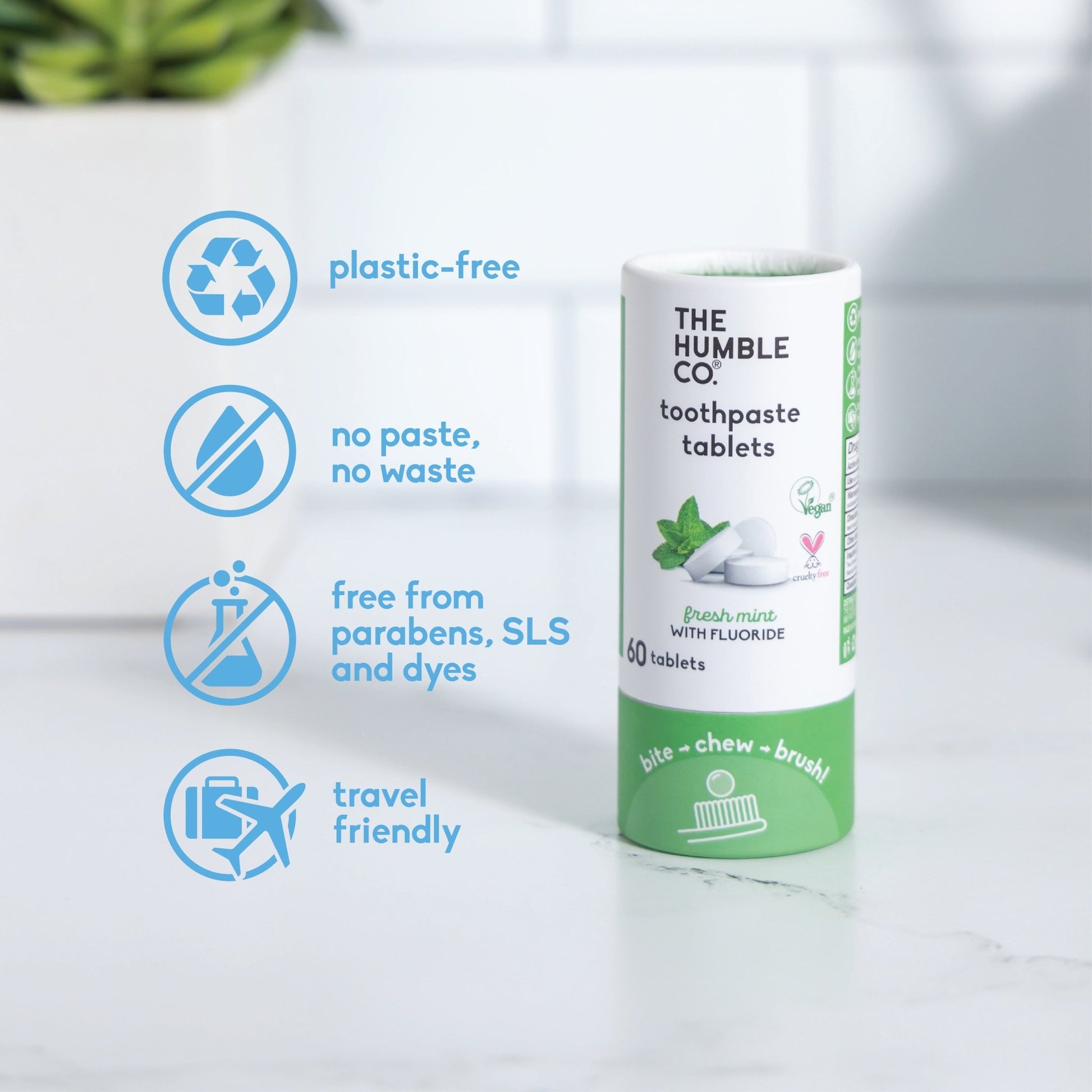 Toothpaste tablets with fluoride - humble - usa