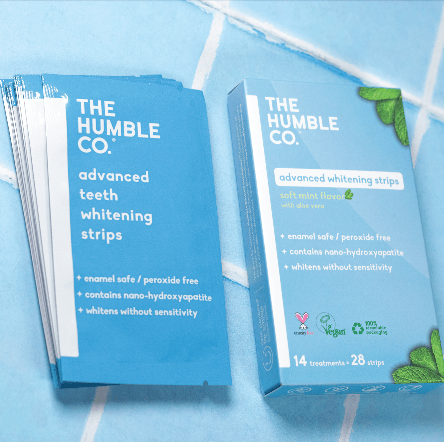 Whitening Strips - Mint & Aloe Vera - humble - usa