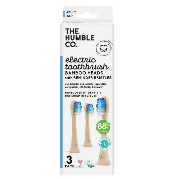 Electric Bamboo Replaceable Head - Fading Bristle 3 pack - humble-usa