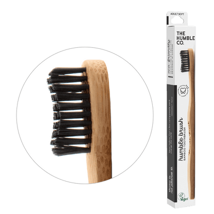 Humble Brush Adult - black, soft bristles - humble-usa