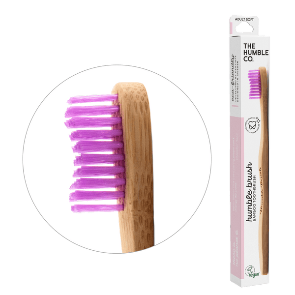 Humble Brush Adult - purple, medium bristles - humble-usa
