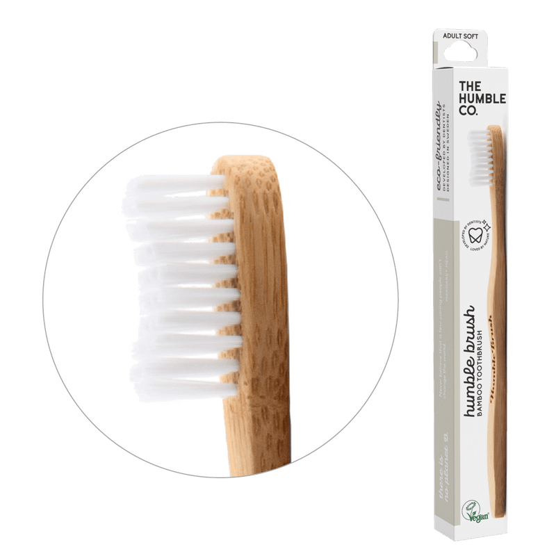 Humble Brush Adult - white, soft bristles - humble-usa
