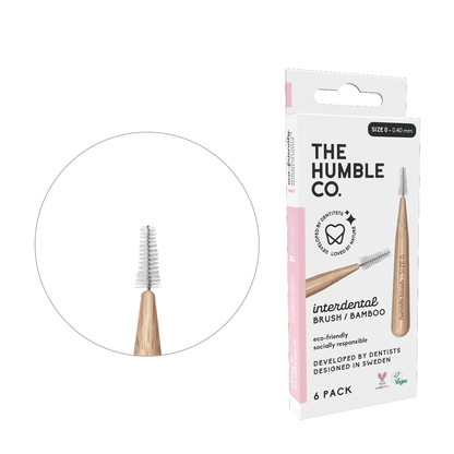 Interdental Brush Bamboo - Pink 6-P (SIZE 0 - 0,4 mm) - humble-usa