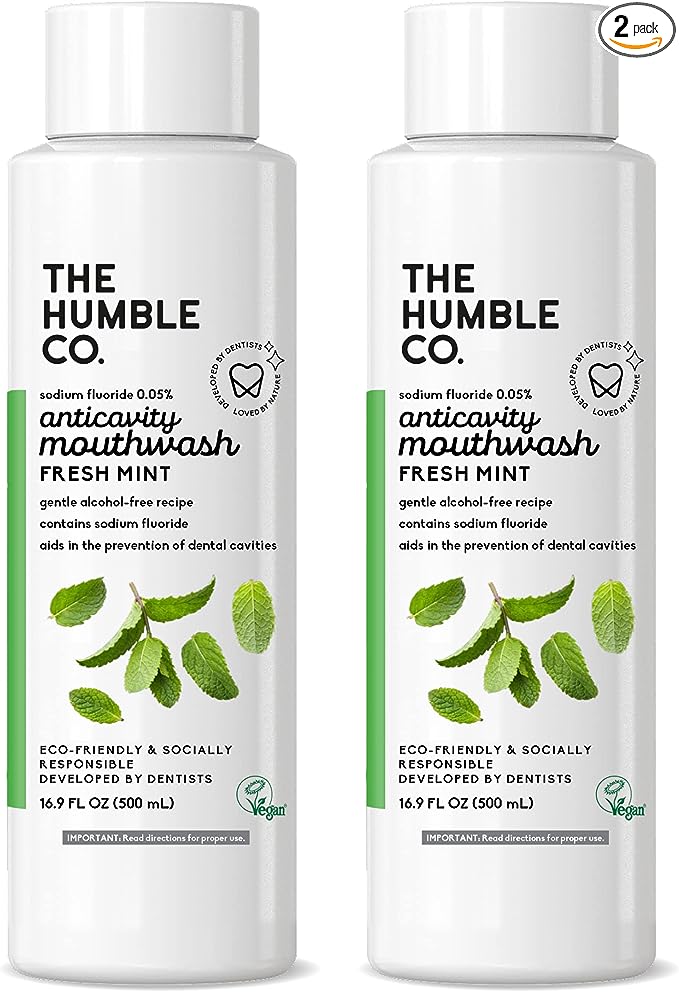 Mouthwash Fresh Mint 16.9 fl oz - 2 pack - humble-usa
