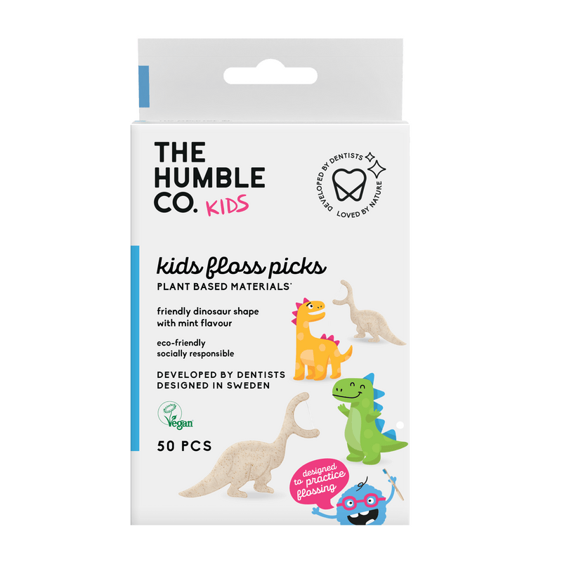 Natural Humble Floss Picks - Kids Mint (50 pcs) - humble-usa