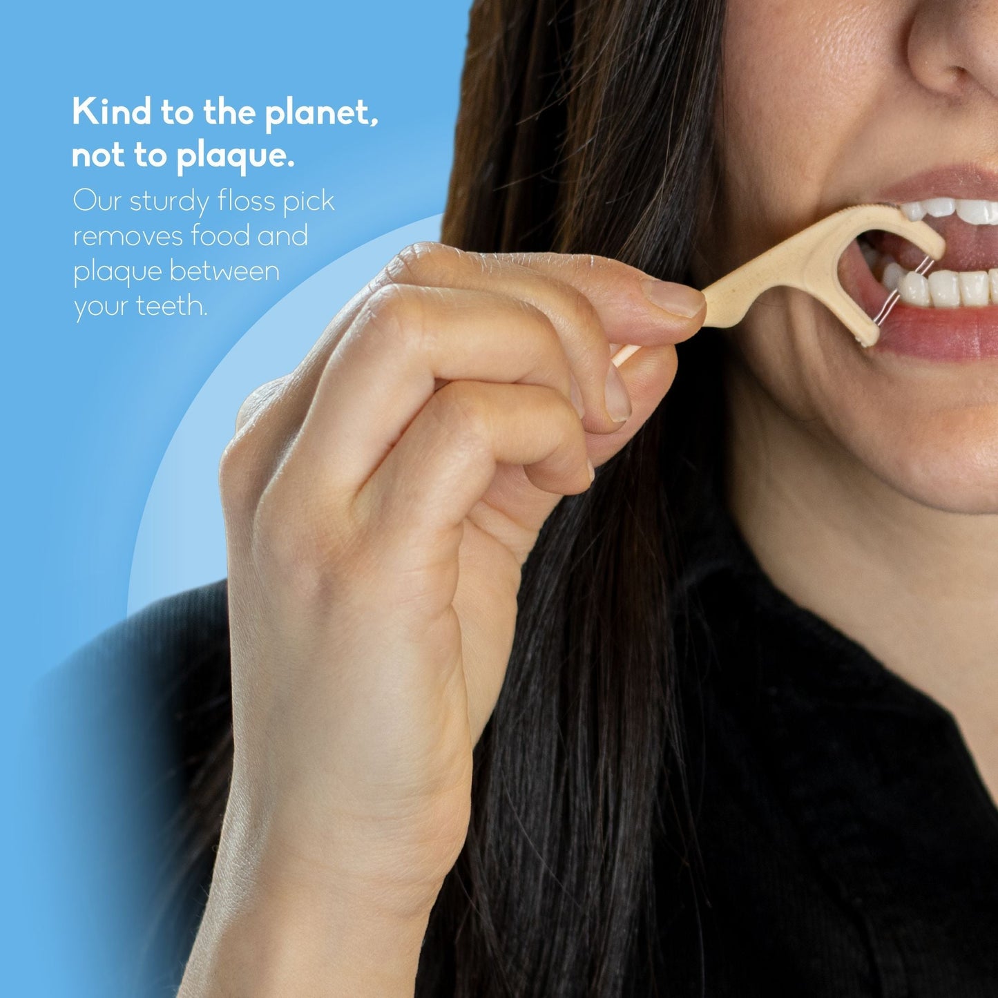 Plant-based Humble Floss Picks - Charcoal (150 pcs)