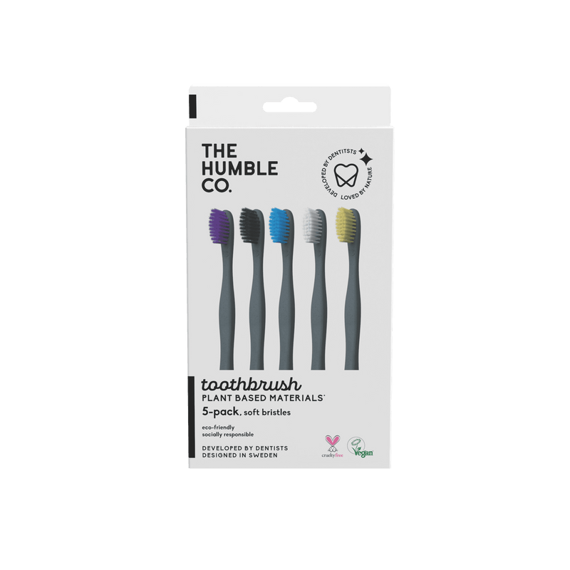 Plant based Toothbrush 5-pack - Sensitive - humble-usa